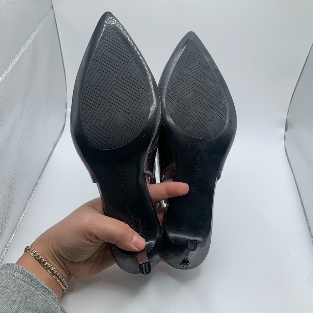 NWB Karl Lagerfeld Rosalyn Slingback Pump dark slate snake print size 10M EU 41 - Picture 9 of 9